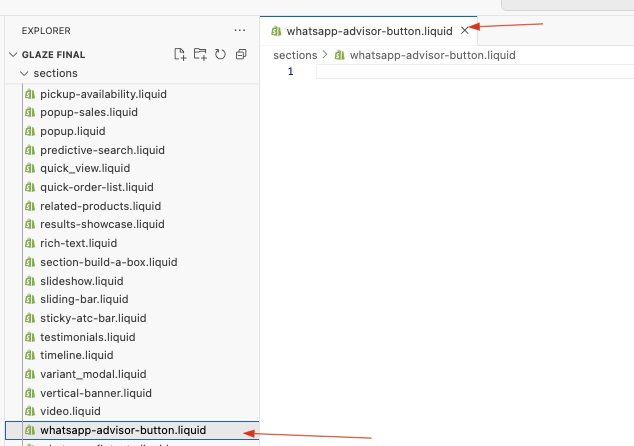 Nombrar el archivo whatsapp-advisor-button.liquid